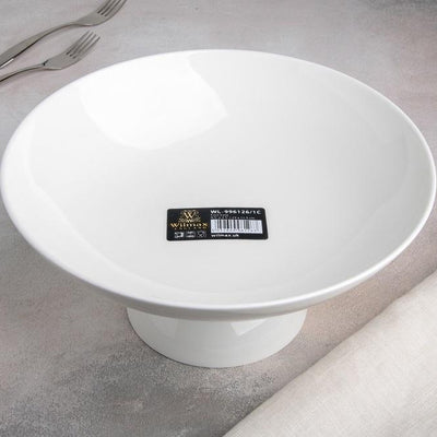 Fine Porcealim Fruit Vase With A10 Inch Bamboo Tray