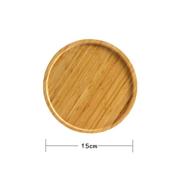 Bamboo Round Serving Tray – Eco-Friendly Wooden Board