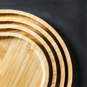 Bamboo Round Serving Tray – Eco-Friendly Wooden Board