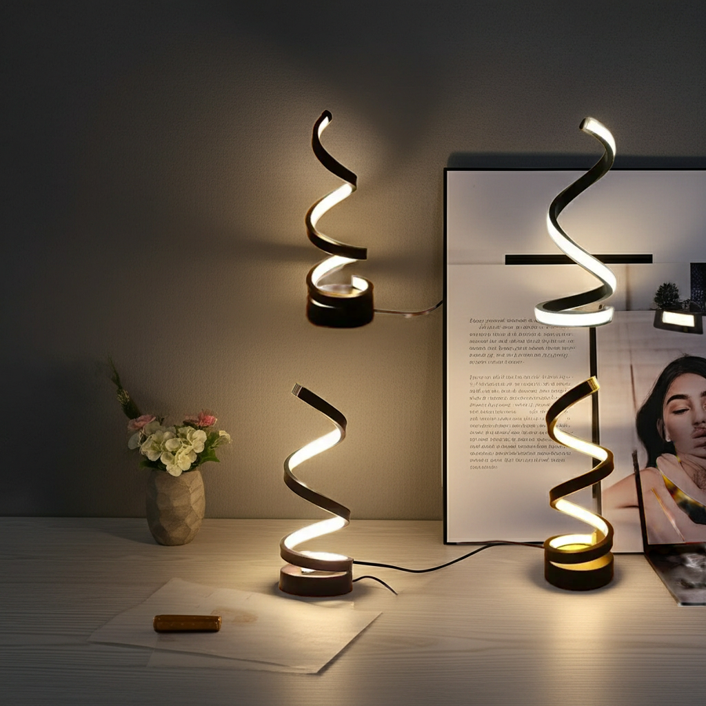 Modern Spiral LED Color Lighting Modes