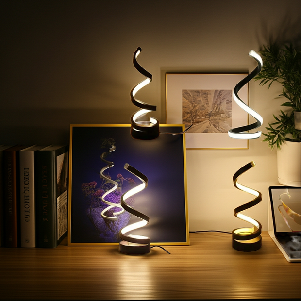 Modern Spiral LED Color Lighting Modes