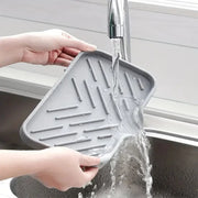 Silicone Sink Tray – Soap & Sponge Holder with Drain