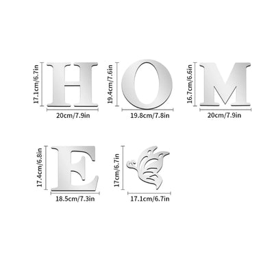 HOME 3D Mirror Wall Sticker – Entrance & Home Décor