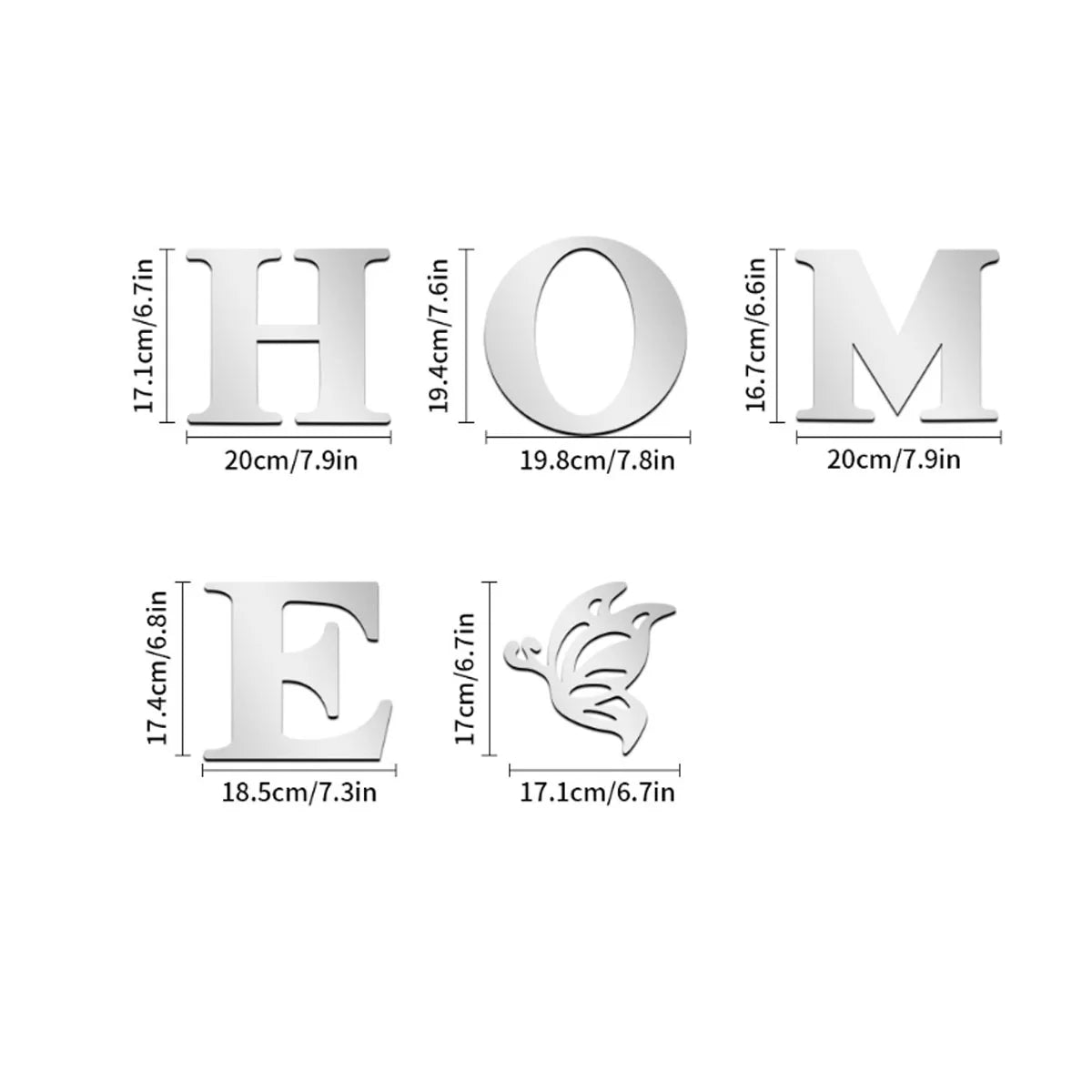 HOME 3D Mirror Wall Sticker – Entrance & Home Décor