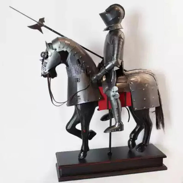 Medieval Knight Figurine – Vintage European Home Décor