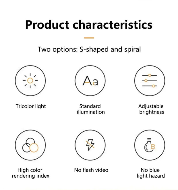 Modern Spiral LED Desk Lamp – 3 Color Lighting Modes