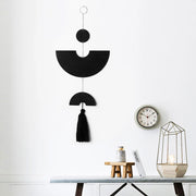 Boho Macrame Wall Hanging – Black Wooden Dreamcatcher