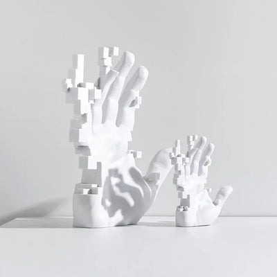 Abstract Palm Hand Sculpture – Modern Luxury Table Figurine