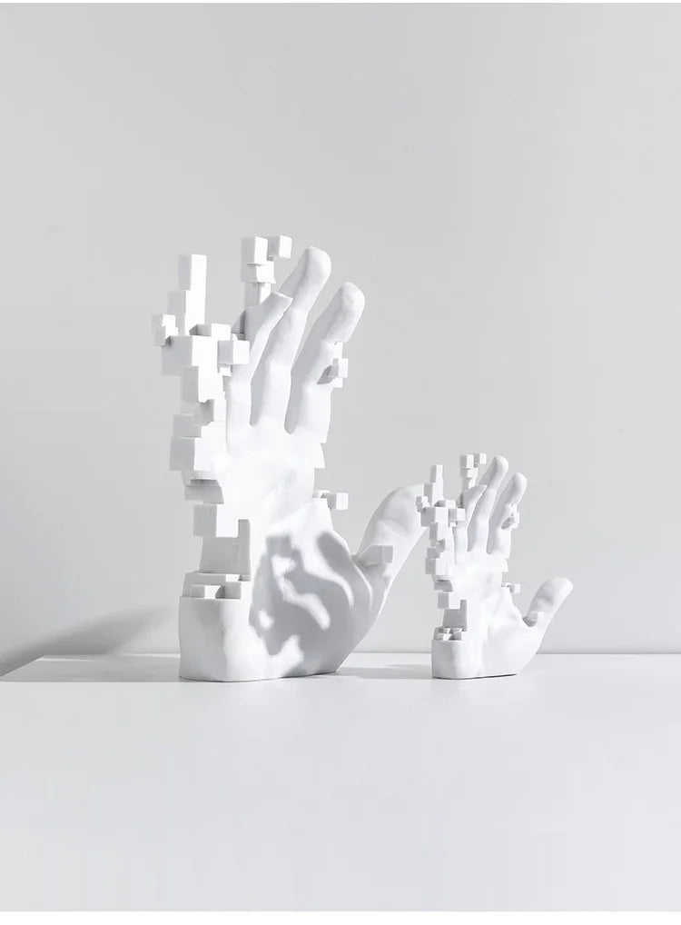 Abstract Palm Hand Sculpture – Modern Luxury Table Figurine