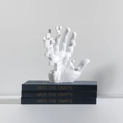 Abstract Palm Hand Sculpture – Modern Luxury Table Figurine