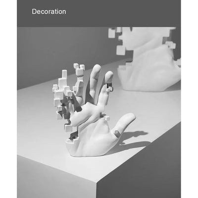 Abstract Palm Hand Sculpture – Modern Luxury Table Figurine