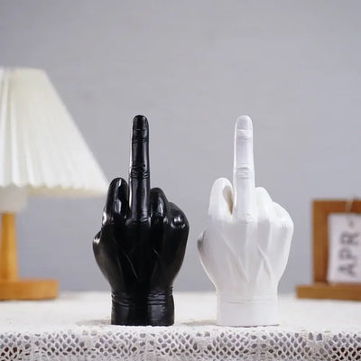 Middle Finger Resin Statue Room Décor – modern hip hop style home decoration