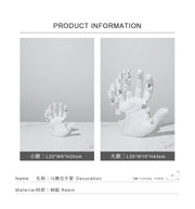 Abstract Palm Hand Sculpture – Modern Luxury Table Figurine