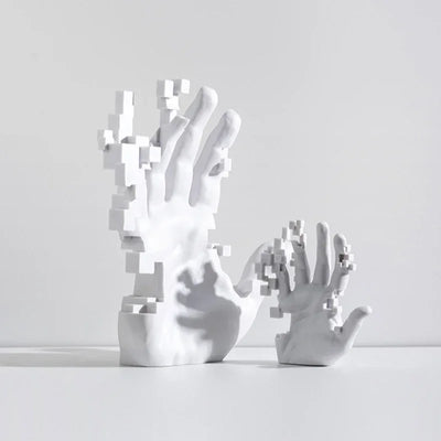 Abstract Palm Hand Sculpture – Modern Luxury Table Figurine