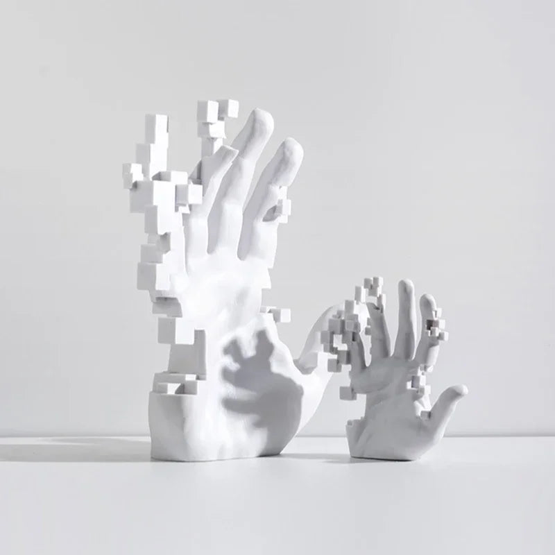 Abstract Palm Hand Sculpture – Modern Luxury Table Figurine