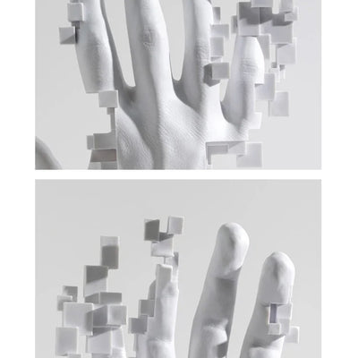 Abstract Palm Hand Sculpture – Modern Luxury Table Figurine