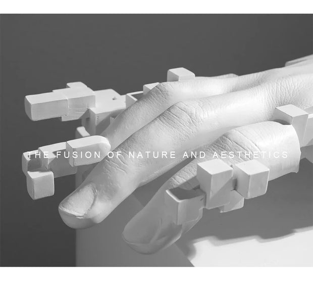 Abstract Palm Hand Sculpture – Modern Luxury Table Figurine