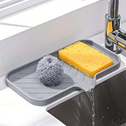 Silicone Sink Tray – Soap & Sponge Holder with Drain