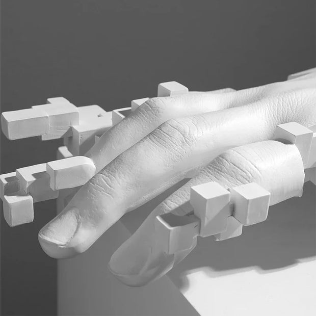 Abstract Palm Hand Sculpture – Modern Luxury Table Figurine
