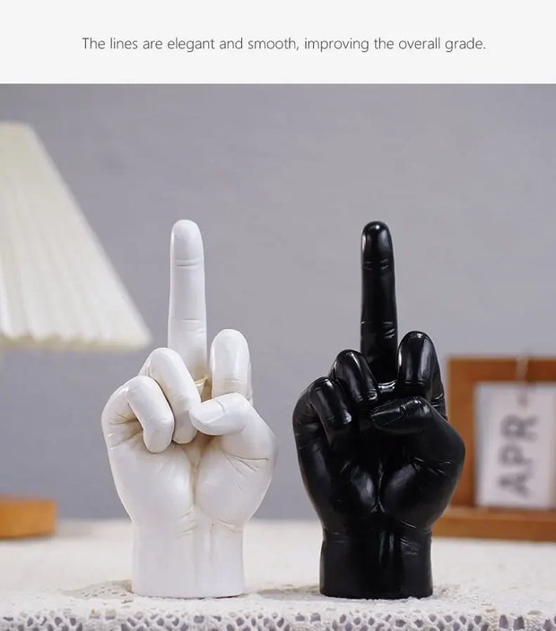 Middle Finger Resin Statue – Hip Hop Desktop & Room Décor