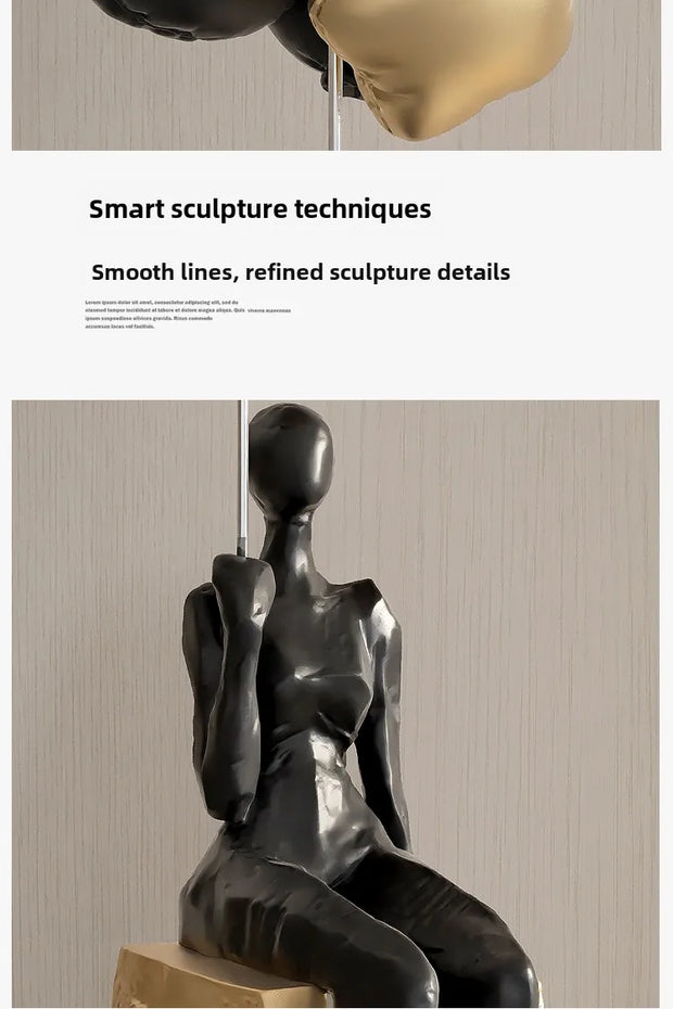 Abstract Floor Sculpture – Large Modern Home Décor