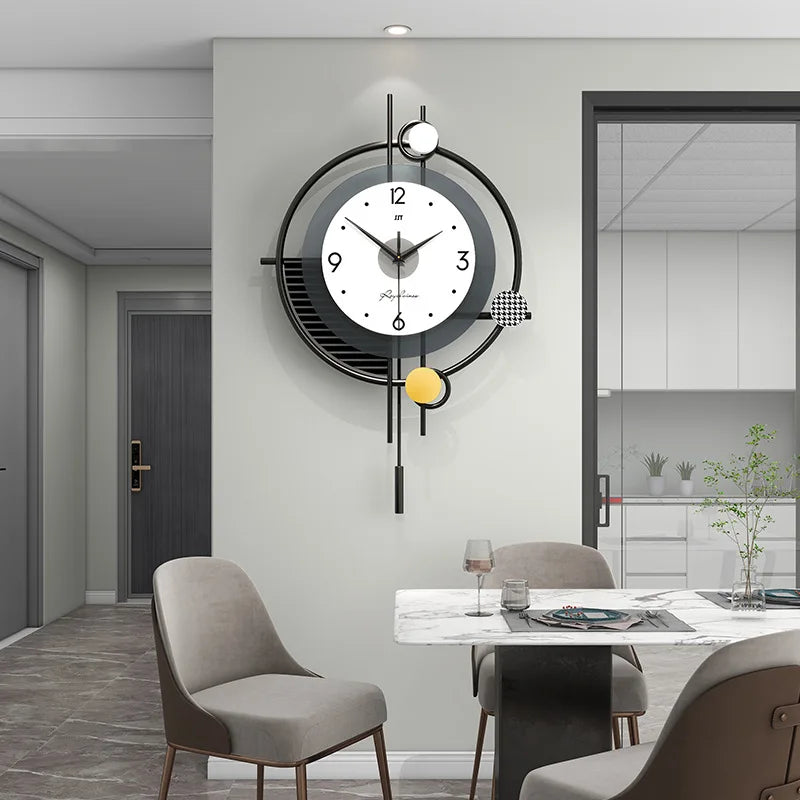 Modern Hanging Wall Clock minimalist wall décor in living room