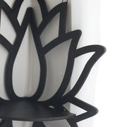 Lotus Floating Wall Shelf – Wooden Crystal Display Décor