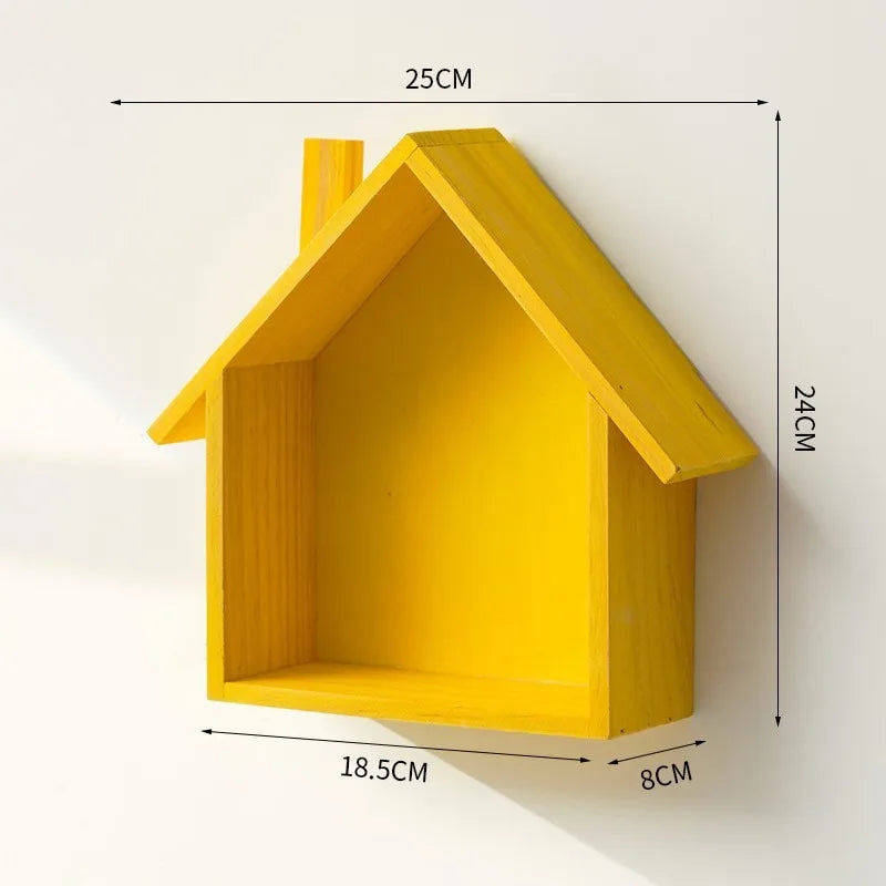 Vintage Nordic Wall-Mounted Organizer – Yellow