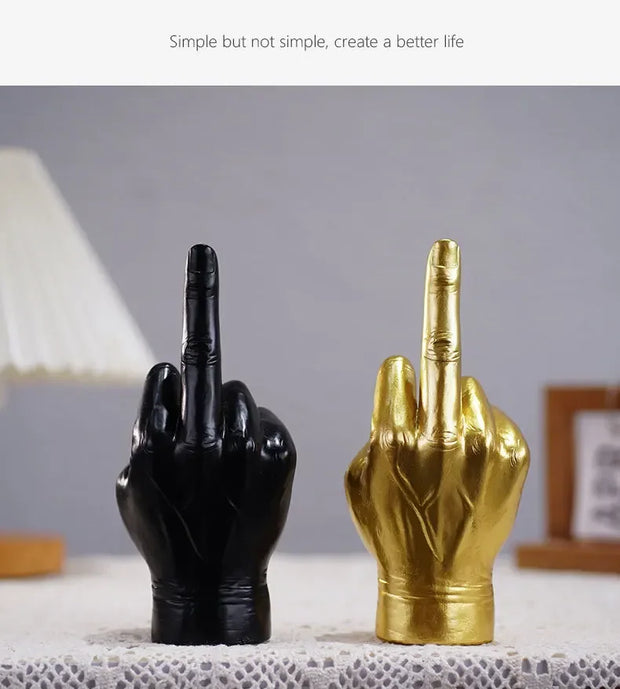 Middle Finger Resin Statue – Hip Hop Desktop & Room Décor