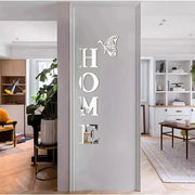 HOME 3D Mirror Wall Sticker – Entrance & Home Décor