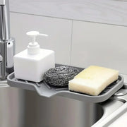 Silicone Sink Tray – Soap & Sponge Holder with Drain
