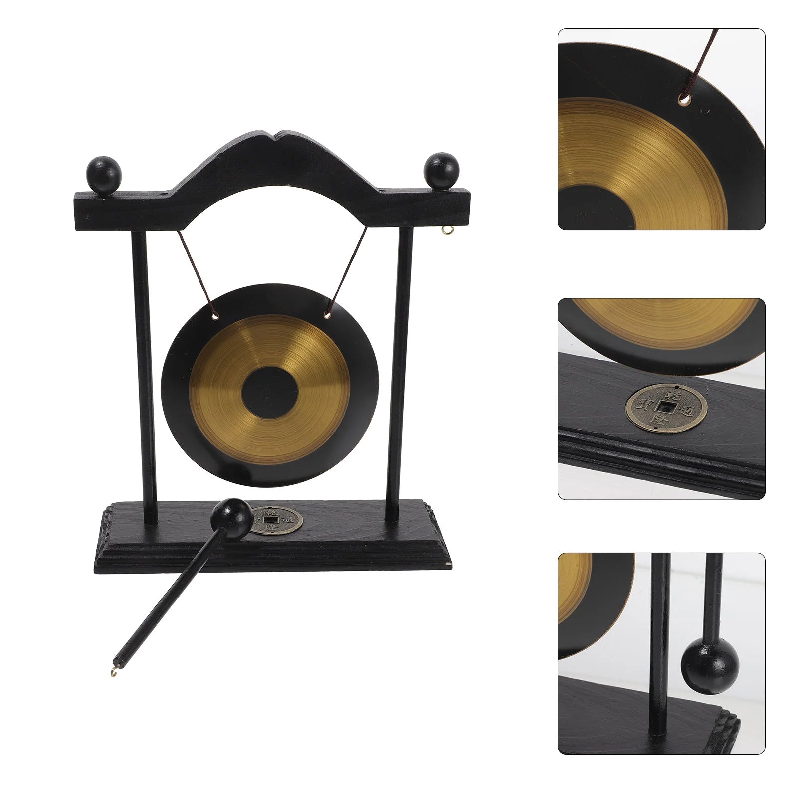 Decorative Feng Shui Brass Gong for home desktop or shelves