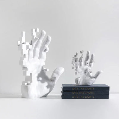Abstract Palm Hand Sculpture – Modern Luxury Table Figurine