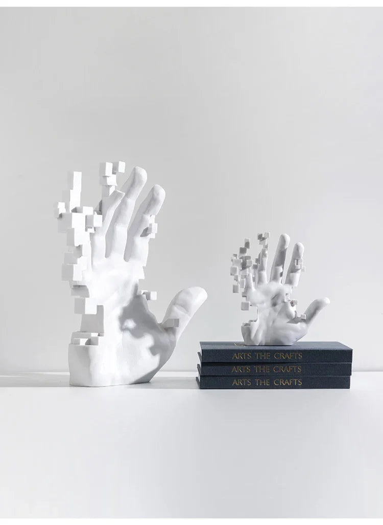 Abstract Palm Hand Sculpture – Modern Luxury Table Figurine